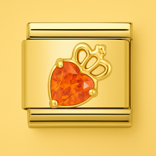 "Crown Heart" Charm