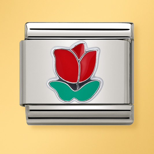 "Red Tulip" Charm